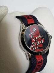 Gucci Le Marche Des Merveilles Blue Red Dial Blue Red Nylon Strap Unisex Watch - YA126493