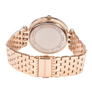 Michael Kors Darci Black Dial Rose Gold Steel Strap Watch for Women - MK3402