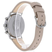 Emporio Armani Aviator Chronograph Grey Dial Beige Leather Strap Watch For Men - AR11107