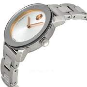 Movado Bold Silver Dial Silver Steel Strap Watch For Women - 3600084