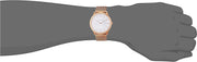 Calvin Klein Minimal White Dial Rose Gold Mesh Bracelet Watch for Men - K3M21626