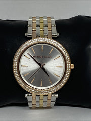 Michael Kors Darci Silver Dial Two Tone Stainless Steel Strap Watch for Women - MK3203