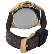 Michael Kors Brecken Chronograph Black Dial Brown Leather Strap Watch For Men - MK8849