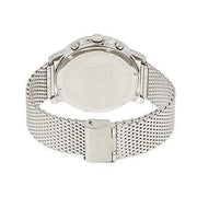 Tommy Hilfiger Chronograph Black Dial Silver Mesh Bracelet Watch for Men - 1791292