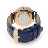 Daniel Wellington Classic Somerset White Dial Blue Leather Strap Watch For Men - DW00100121