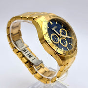 Hugo Boss Ikon Chronograph Blue Dial Gold Steel Strap Watch for Men - 1513340