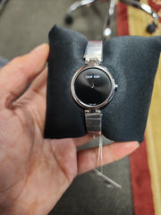 Calvin Klein Authentic Black Dial Silver Steel Strap Watch for Women - K8G23141