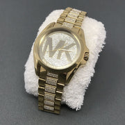 Michael Kors Bradshaw Gold Dial Gold Steel Strap Watch for Women - MK6487