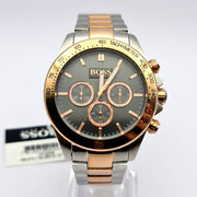Hugo Boss Ikon Chronograph Grey Dial Two Tone Steel Strap Watch for Men - 1513339