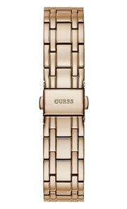 Guess Crystal Diamonds Rose Gold Dial Rose Gold Steel Strap Watch For Women - W11069L1