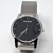 Calvin Klein City Chronograph Black Dial Silver Mesh Bracelet Watch for Men - K2G2G121