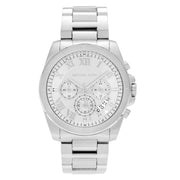 Michael Kors Brecken Chronograph Silver Dial Silver Steel Strap Watch For Women - MK8562