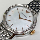 Emporio Armani Interchangeable Mother of Pearl Dial Silver Steel Strap Watch For Women - AR80020
