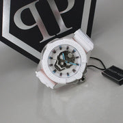 Philipp Plein The Skull White Dial White Silicone Strap Watch for Men - PWAAA1521