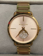 Michael Kors Portia Rose Gold Dial Two Tone Steel Strap Watch for Women - MK3706