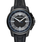 Maserati SFIDA Black Dial Black Rubber Strap Watch For Men - R8851123004