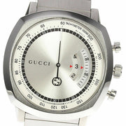 Gucci Grip Collection Quartz Silver Dial Silver Steel Strap Watch For Men - YA157302