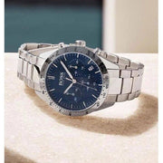 Hugo Boss Talent Chronograph Blue Dial Silver Steel Strap Watch for Men - 1513582