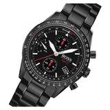 Hugo Boss Aero Chronograph Black Dial Black Steel Strap Watch for Men - 1513771