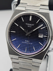 Tissot Powermatic 80 Automatic Gradient Blue Dial Silver Steel Strap Watch for Men - T137.407.11.051.01