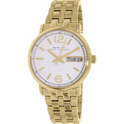 Marc Jacobs Fergus White Dial Gold Steel Strap Watch for Women - MBM8647