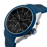 Hugo Boss Velocity Chronograph Black Dial Blue Rubber Strap Watch for Men - 1513717