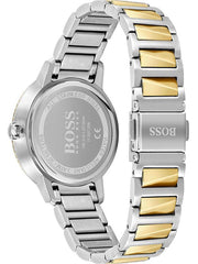 Hugo Boss Signature Silver Dial Two Tone Steel Strap Watch for Women - 1502568