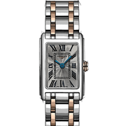 Longines Dolcevita 18K Gold Silver Dial Two Tone Steel Strap Watch for Women - L5.258.5.71.7