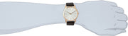 Calvin Klein City Mother of Pearl White Dial Black Leather Strap Watch for Men - K2G2G5C6
