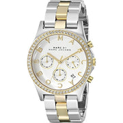 Marc Jacobs Henry Chronograph Silver Dial Two Tone Steel Strap Watch for Women - MBM3197