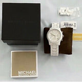 Michael Kors Runway White Ceramic Dial White Steel Strap Watch for Women - MK5161