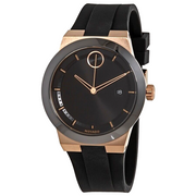 Movado Bold Fusion Black Dial Black Silicone Strap Watch for Men - 3600622