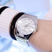 Emporio Armani Dress Quartz Silver Dial Silver Steel Strap Watch For Men - AR11084
