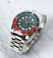 Gucci Dive Quartz Green Dial Silver Steel Strap Watch For Men - YA136222