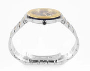 Versace Greca Logo Moonphase Black Dial Two Tone Steel Strap Watch for Men - VE7G00223