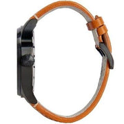 Hugo Boss Aeroliner Maxx Chronograph Black Dial Brown Leather Strap Watch For Men - HB1513082