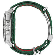 Gucci Dive Black Dial Two Tone NATO Strap Watch For Men - YA136206