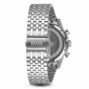 Hugo Boss Navigator Chronograph Blue Dial Silver Steel Strap Watch for Men - 1513498