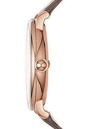 Marc Jacobs Roxy White Dial Cement Brown Leather Strap Watch for Women - MJ1533