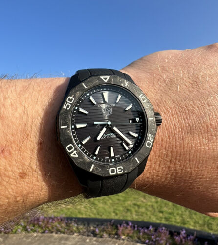 Tag Heuer Aquaracer Professional 200 Solargraph Quartz Black Dial