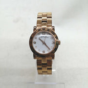 Marc Jacobs Mini Amy White Dial Rose Gold Steel Strap Watch for Women - MBM3078