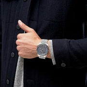 Emporio Armani Sportivo Chronograph Blue Dial Silver Steel Strap Watch For Men - AR6072