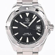 Tag Heuer Aquaracer Automatic Black Dial Silver Steel Strap Watch for Men - WAY2110.BA0928