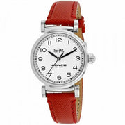 Coach Madison White Dial Red Leather Strap Watch for Women - 14502407