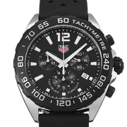 Tag Heuer Formula 1 Black Dial Black Leather Strap Watch for Men - CAZ1010.FT8024