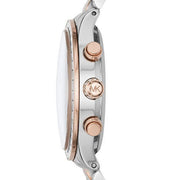 Michael Kors Brinkley Blue Dial Two Tone Steel Strap Watch for Women - MK6205
