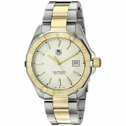 Tag Heuer Aquaracer Quartz White Dial Two Tone Steel Strap Watch for Men - WAY1120.BB0930