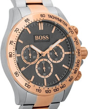 Hugo Boss Ikon Chronograph Grey Dial Two Tone Steel Strap Watch for Men - 1513339