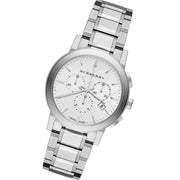 Burberry The City White Dial Silver Steel Strap Watch for Men - BU9750