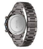 Hugo Boss Santiago Chronograph Blue Dial Grey Steel Strap Watch for Men - 1513863